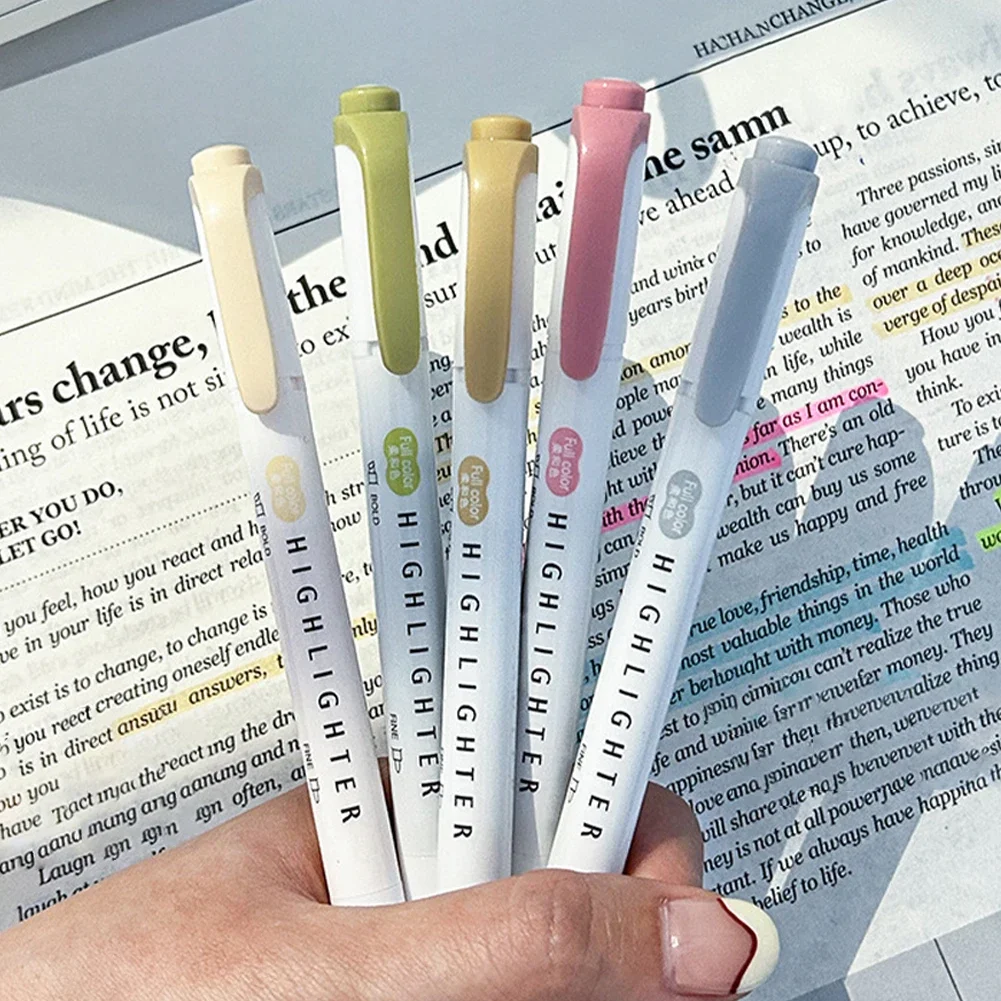 Pastel Highlighter Set Double Ended - 5 шт., пастельные маркеры, цвета, флуоресцентная