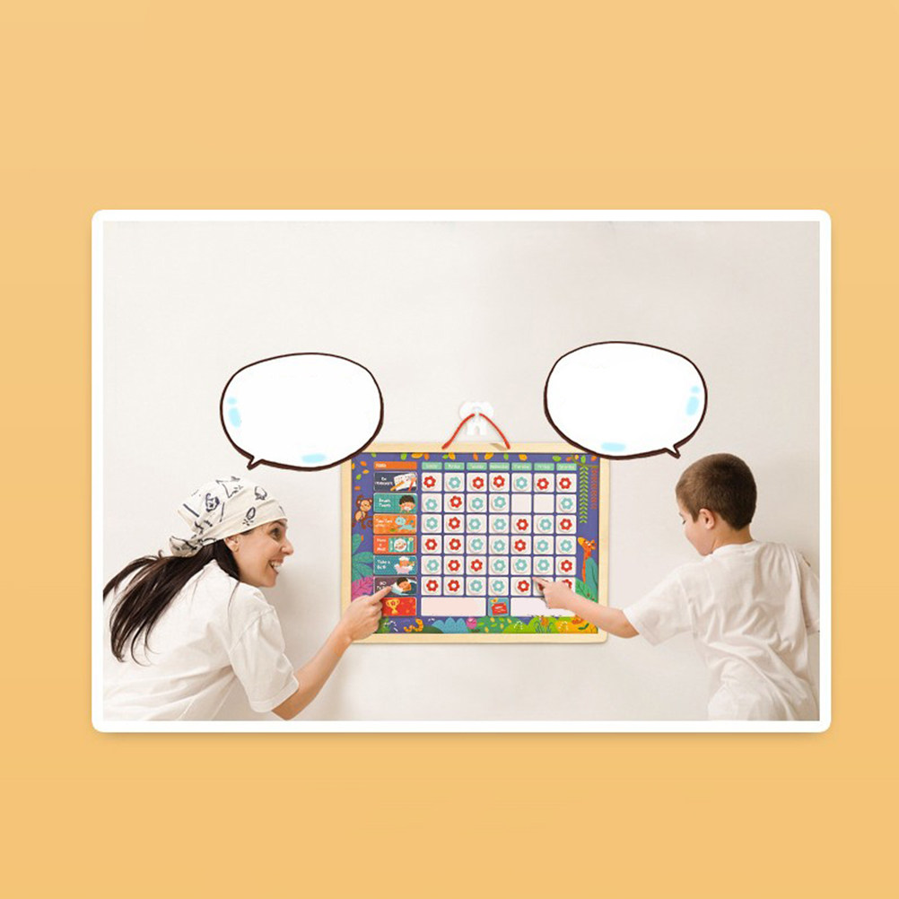 Kids Magnetic Reward Chart Board - Магнитная таблица ответственности для детей, деревянная