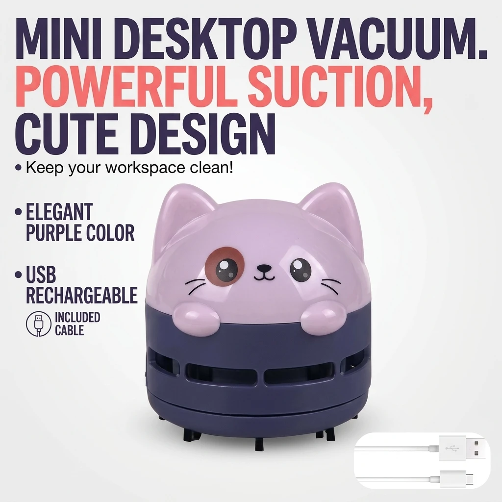 Mini Desktop Vacuum Cleaner For Eraser Dust - Настольный пылесос мини, беспроводной, с зарядкой