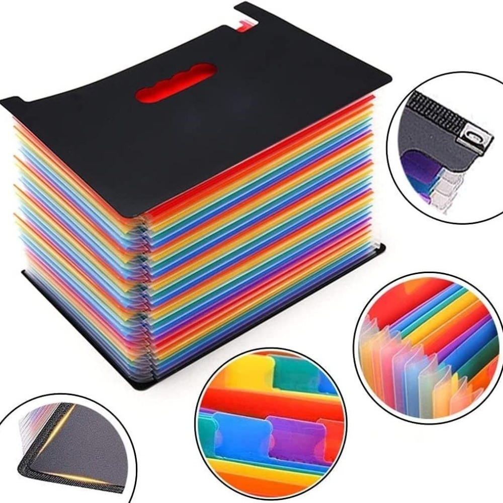 Портативный расширяемый файлов – обзор и цена Expandable Accordion File Folder 13 Pockets