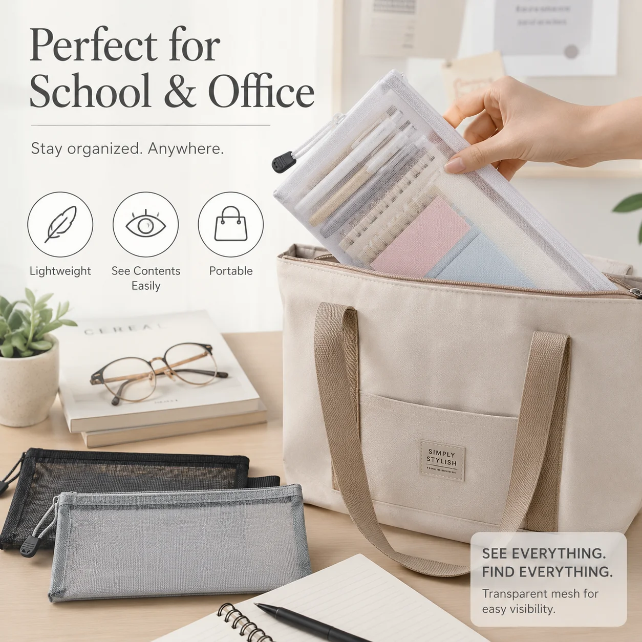 Прозрачный сетчатый пенал на м – обзор и цена Clear Mesh Pencil Pouch For Exam