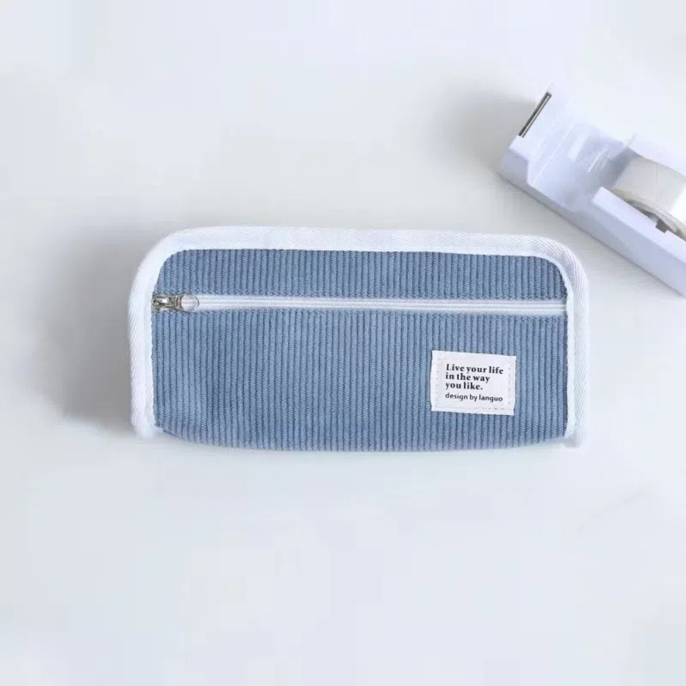 Розово-сине-серый пенал-органа – обзор и цена Aesthetic Large Pencil Case Pouch